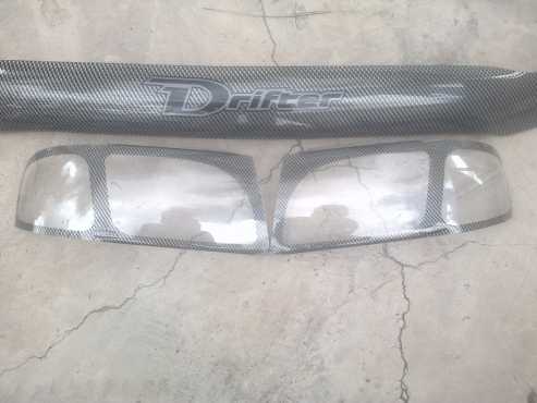 Carbon Bonnet And Headlight Guardes For Mazda Drifter 2008