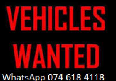 Cars and bakkies wanted for cash..