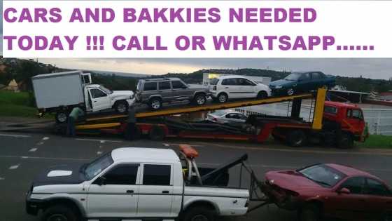 Cars and bakkies wanted for Cash or EFT