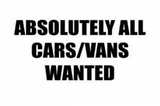 Cars wanted for cash.