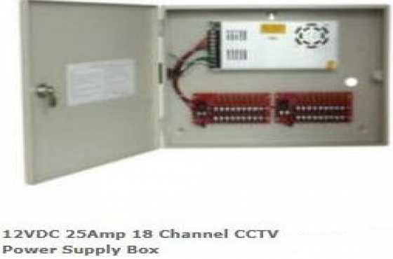 Casey 12VDC 25Amp 18 Channel CCTV Power Supply Box