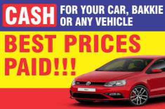 Cash for your car bakkie etc