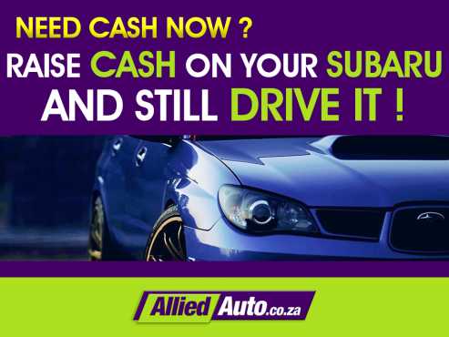 Cash for your Suzuki Raise cash on your Suzuki and still drive it