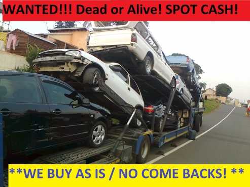 Cash paid for accident damaged and non running vehicles anywhere in Gauteng