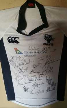 Cats autographed rugby shirt