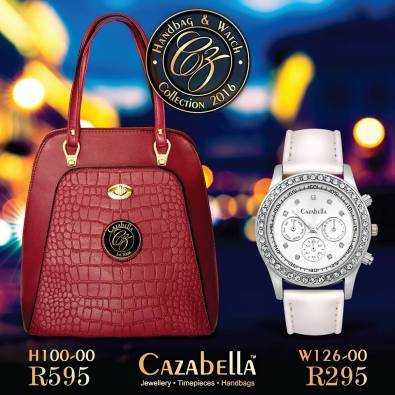 Cazabella NEW red backpack handbag with watch