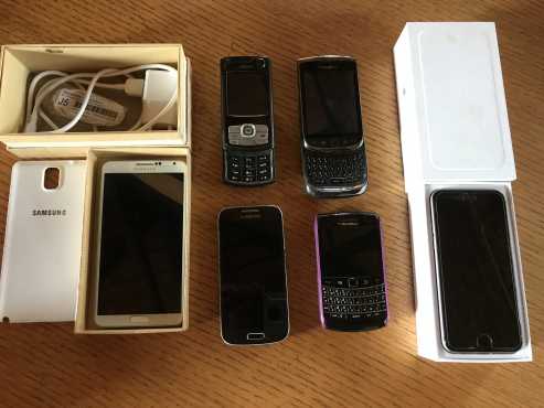 Cell phones x 6 mix