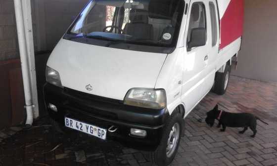 chana 1.0 clubcab bakkie with canopy. NOT RUNNING. 65 000KMS