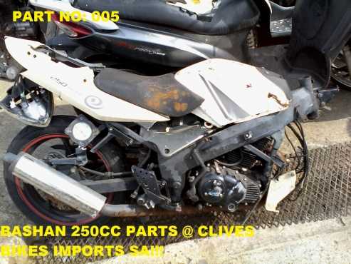 CLEAR OUT SALEbashan 250rr complete bike parts at clives bikes