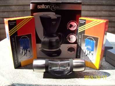 Coffee maker and kitchen items