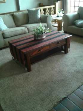 COFFEE TABLE. Solid TEAK coffee table. (L) 1200mm x (W) 770mm x (H) 450mm