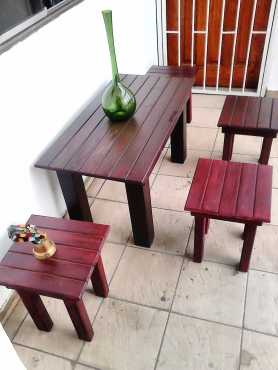 Coffee table with side tables