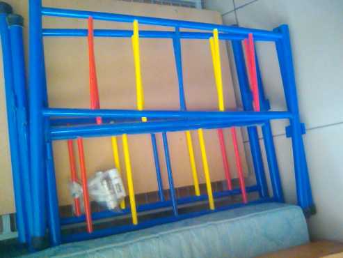 Colourful bunk beds with good matresses