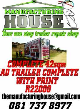 Complete 6m x 3m advertising trailer