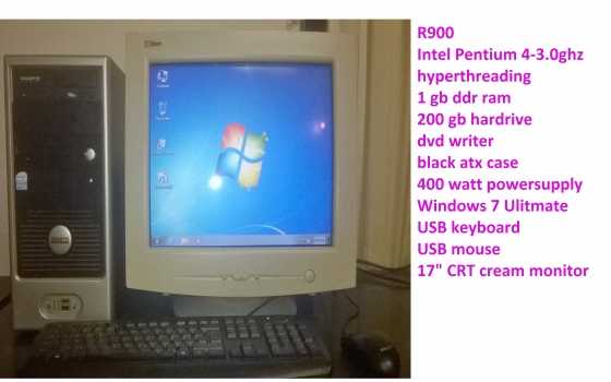 Complete computer with screen,keyboard,mouse