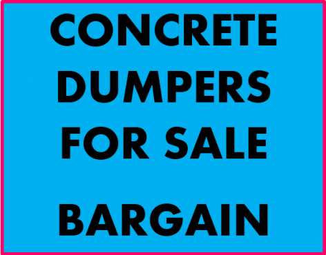 CONCRETE DUMPERS FOR SALE