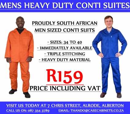 Conti Suit Special-Triple stitched Heavy duty material Made in South Africa Available immediately