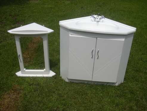 Corner basin and cabinets