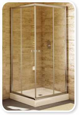 Corner Entry Shower Door Including Base 900mm