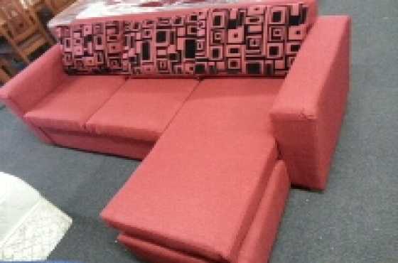 Corner material couch 3 seater for sale