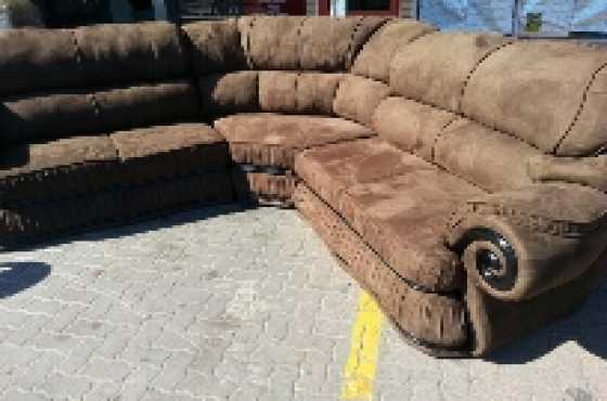 Corner suede couch for sale