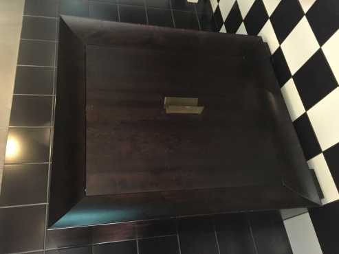 Corricraft Dark wood cabinet and 1 x tables for sale