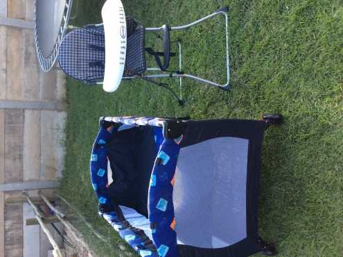 Cot and Feeding chair for sale