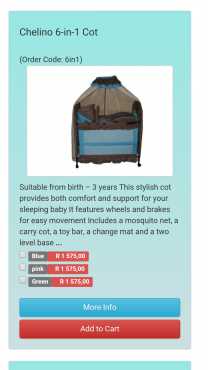 cot for sale as new