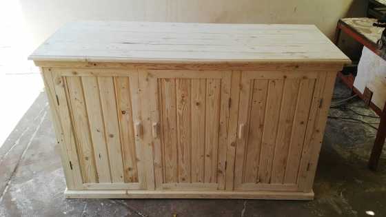 country style solid pine cabinet