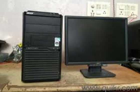 CPU.3.4gb,Intel Core i5,fully loaded(4gb ddr 3 Ram.)19 inch lcd monito