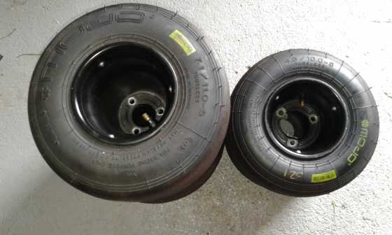 CRG karting rims with tyres