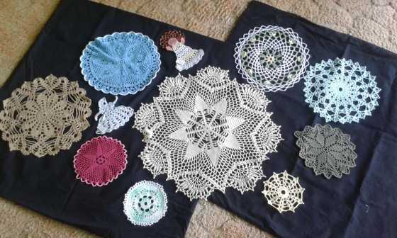 Crochet Doilies amp Embroidered Cloths.