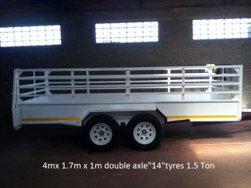 Custom build trailers with papers and SABS approved.