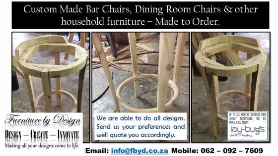 Custom made bar chairs to order