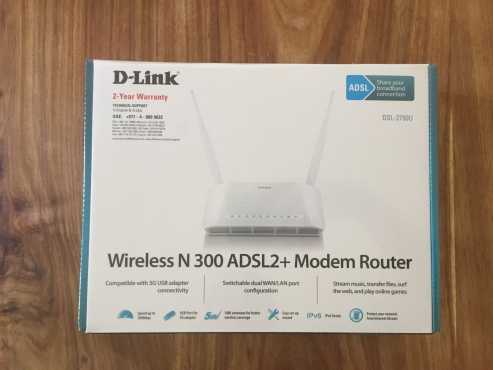 D-Link 2750U Wireless Router and ADSL