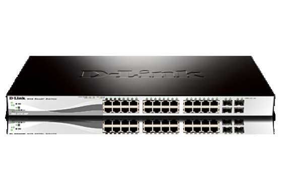 D-Link 28-Port Gigabit WebSmart Switch with 24 UTP and 4 SFP Ports--  DGS-1210-28