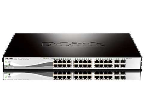 D-Link 28-Port Gigabit WebSmart Switch with 24 UTP and 4 SFP Ports---DGS-1210-28