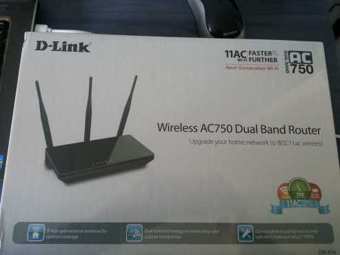 D-Link AC-750AC Fibre home Router and 2.45Ghz wireless access point