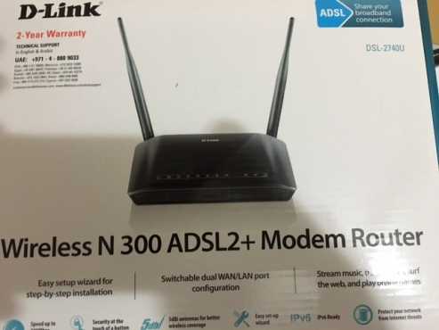 D-LINK ADSL 300 Router For Sale, as good as new