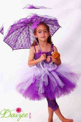 Daizee lace umbrellas purple