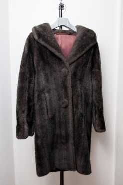 Dark brown faux fur jacket (over 30 years old)