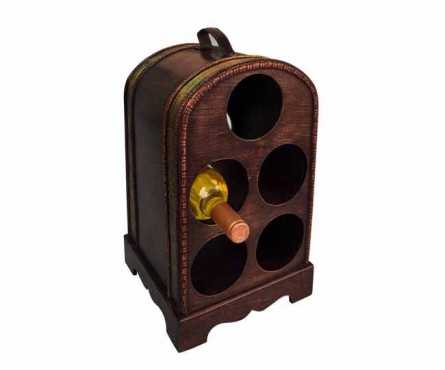 DARK WOOD WINE RACK ON SPECIAL