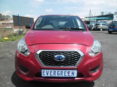 Datsun Go 1.2 lux 2015 Model with 4 Doors, Factory AC and CD Player, Central Locking, Red in Color