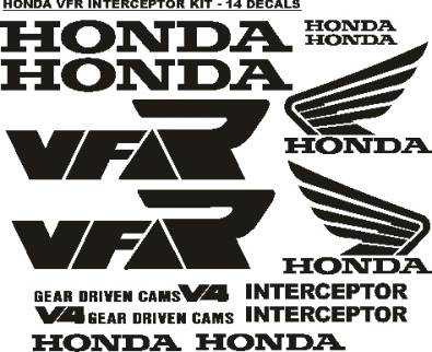 Decal sticker sets for all NC model VFR bikes