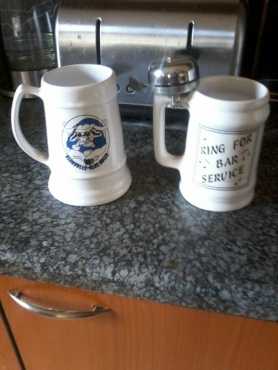 Decorative Bar beer mugs x 2