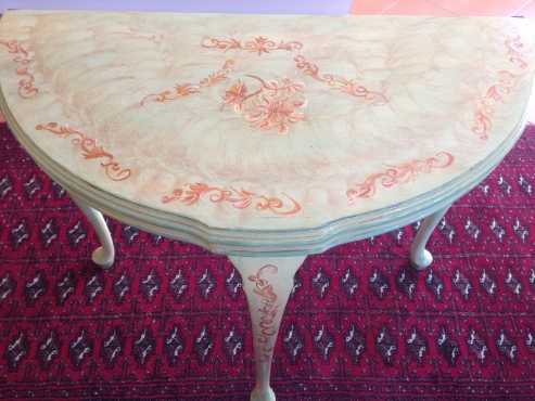 Decorative painted wall  table