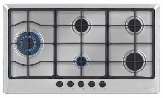 DEFY DHG122 5 BURNER GEMINI GAS HOB STAINLESS STEEL