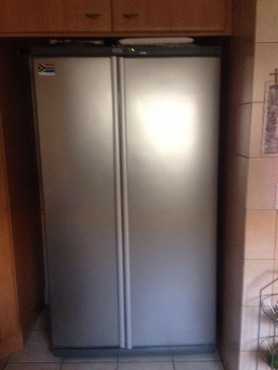 Defy double-door silver fridge freezer