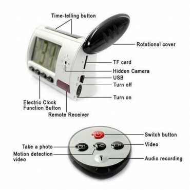 Desk Alarm Clock Video Camera