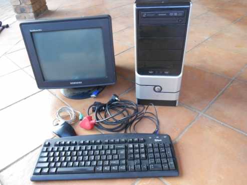 Desktop PC with monitor